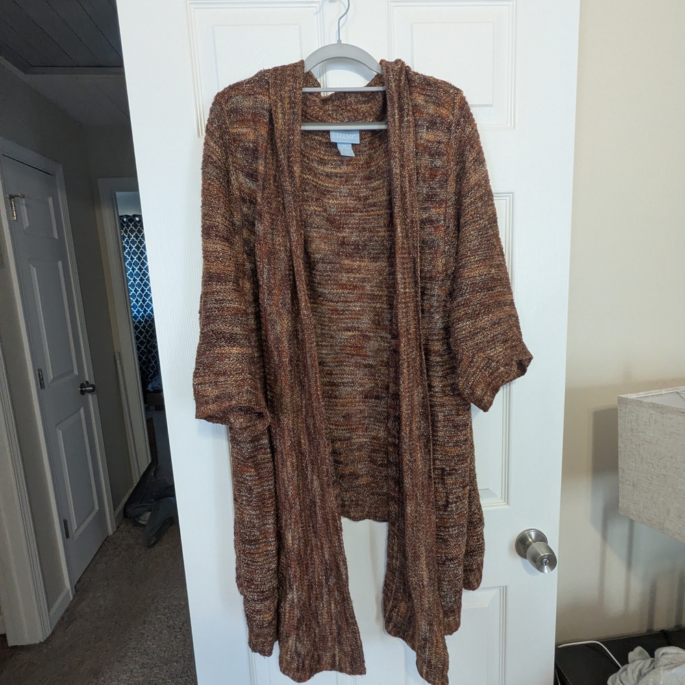 Liz & Me Multitone Brown Cardigan